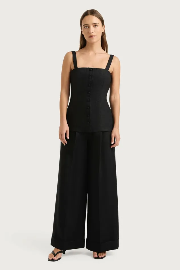 Women Faithfull The Brand Tops Corbiere Vest Black