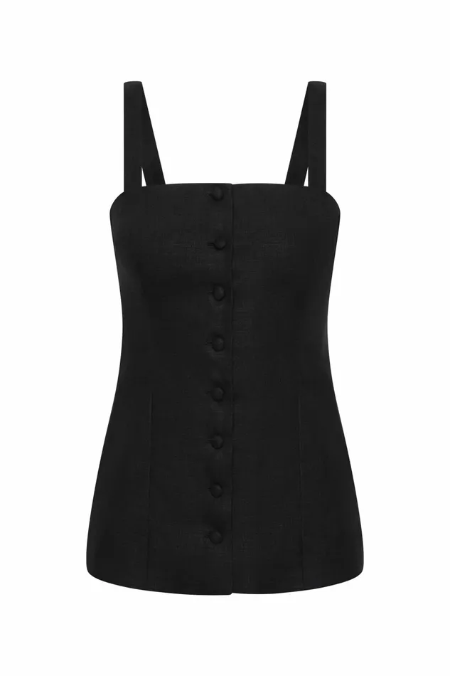 Women Faithfull The Brand Tops Corbiere Vest Black
