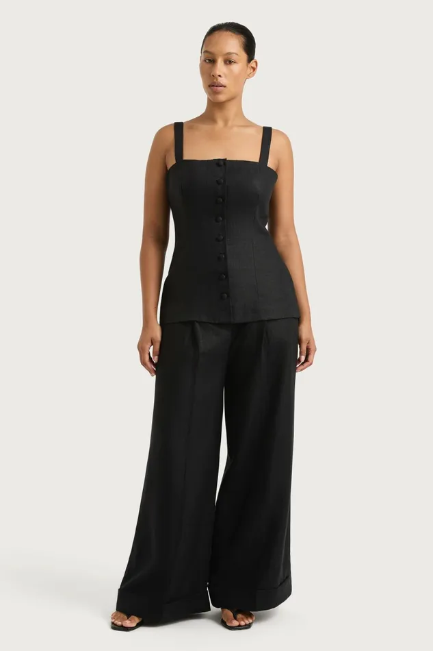 Women Faithfull The Brand Tops Corbiere Vest Black