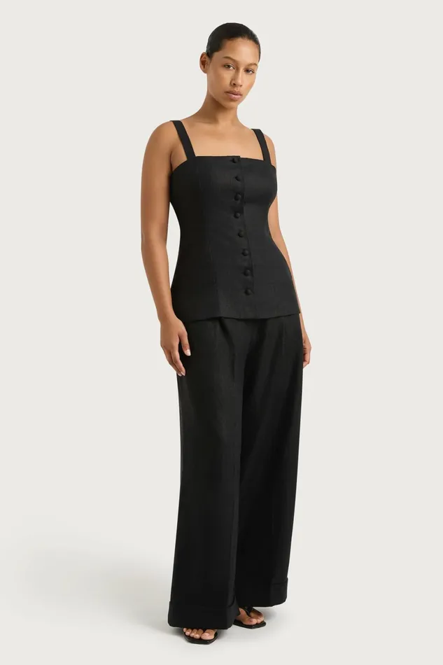 Women Faithfull The Brand Tops Corbiere Vest Black