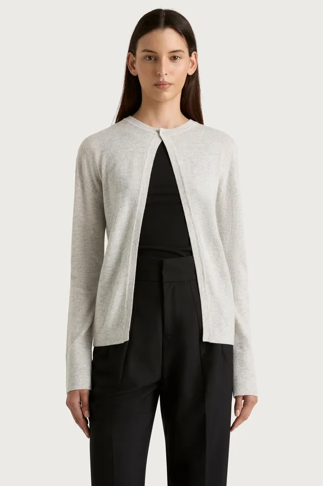 Women Faithfull The Brand Tops Frederikke Cashmere Cardigan Grey Marle