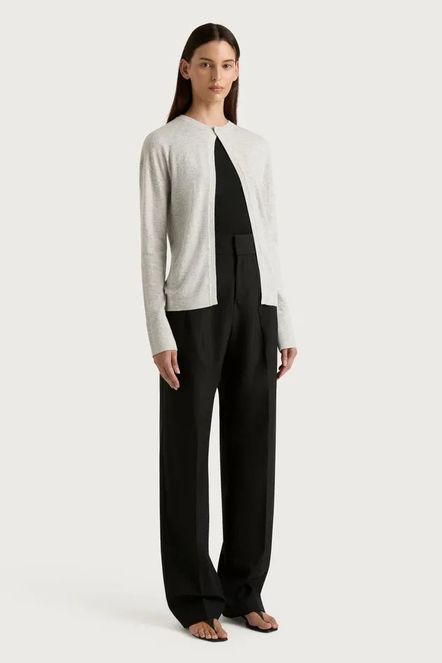 Women Faithfull The Brand Tops Frederikke Cashmere Cardigan Grey Marle