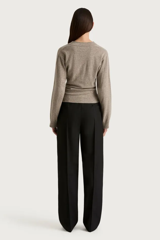 Women Faithfull The Brand Tops Frederikke Cashmere Sweater Taupe Marle