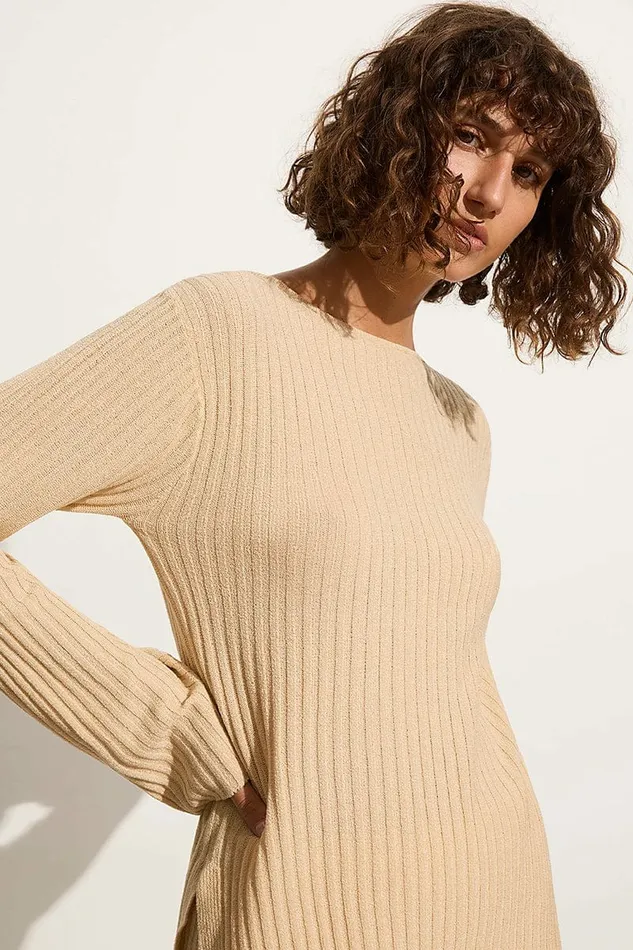Women Faithfull The Brand Tops Mitras Tunic Top Beige 8211 Faithfull The Brand