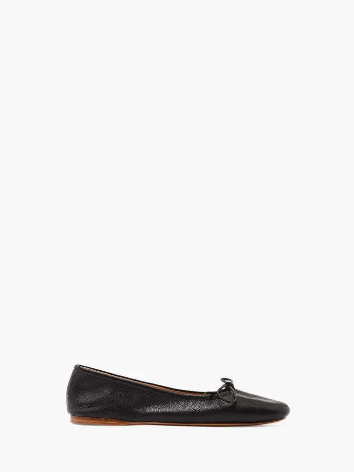 Women Flats JW Anderson ROUNDTOE LEATHER BALLERINAS Black