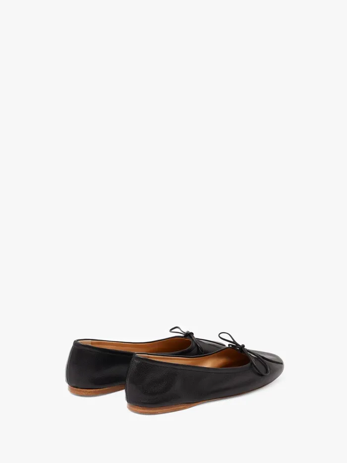 Women Flats JW Anderson ROUNDTOE LEATHER BALLERINAS Black