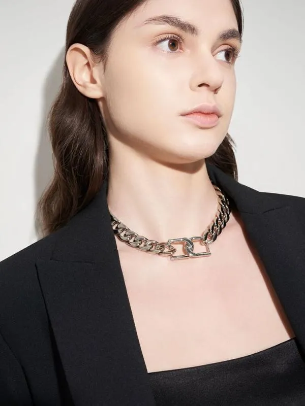 Women Gabine ChainLink Choker Necklace 8211 Silver CHARLES and KEITH Necklaces Women Gabine ChainLink Choker Necklace 8211 Silver CHARLES and KEITH Necklaces