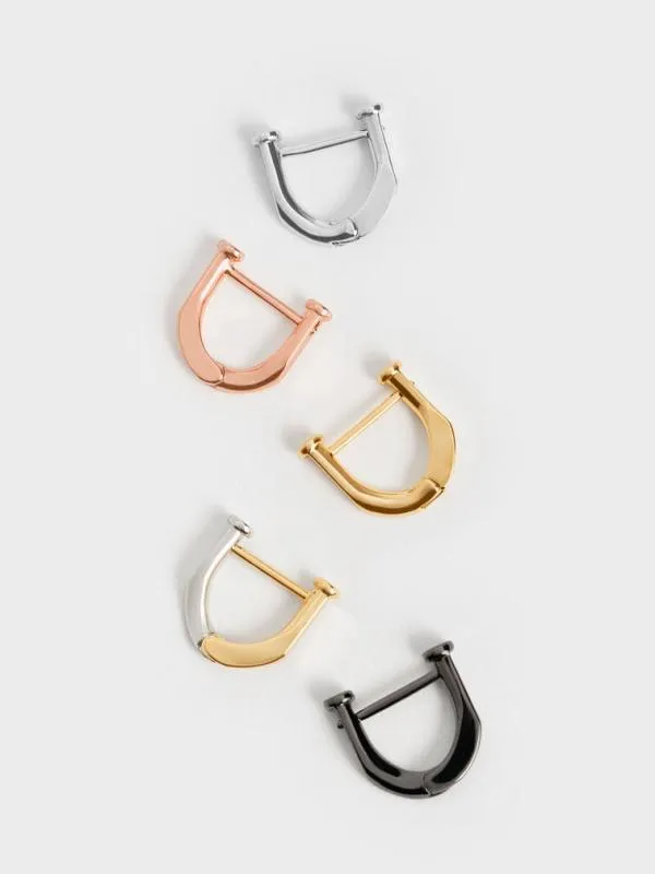 Women Gabine Huggie Earrings 8211 Rose Gold CHARLES and KEITH Earrings Women Gabine Huggie Earrings 8211 Rose Gold CHARLES and KEITH Earrings