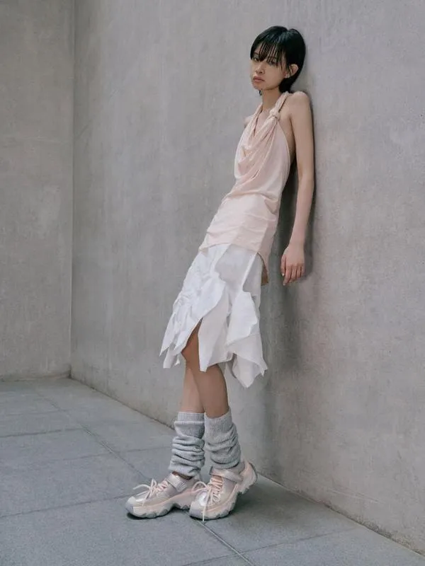 Women Gaskell Metallic Mesh Mary Jane Sneakers 8211 Light Pink CHARLES and KEITH Sneakers
