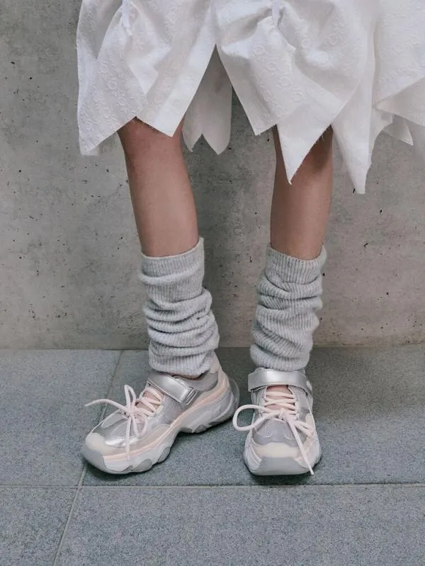 Women Gaskell Metallic Mesh Mary Jane Sneakers 8211 Light Pink CHARLES and KEITH Sneakers