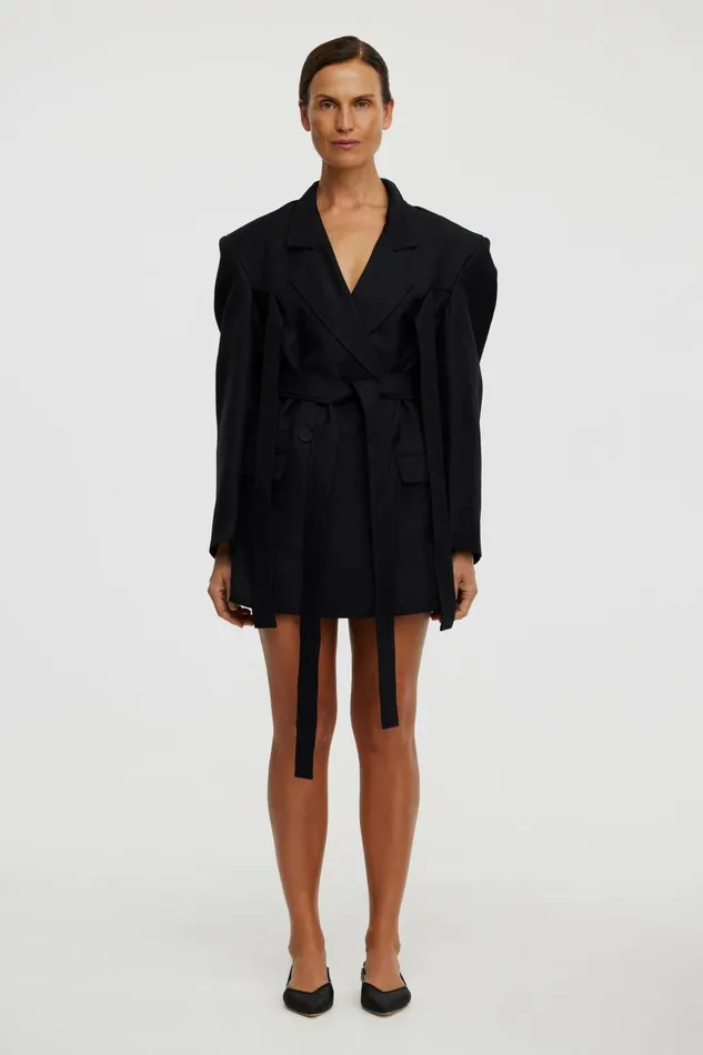 Women GENNON BLAZER DRESS Black Acler Outerwear