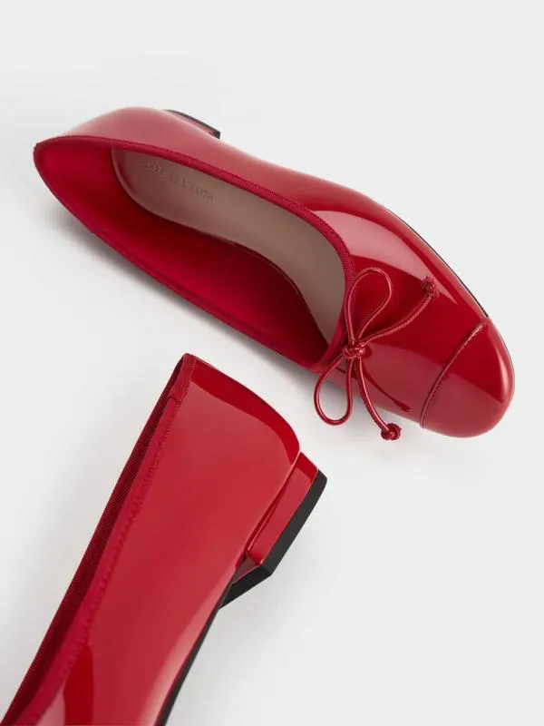 Women Glennis Bow Ballet Flats 8211 Red CHARLES and KEITH Ballet Flats