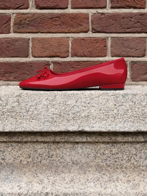 Women Glennis Bow Ballet Flats 8211 Red CHARLES and KEITH Ballet Flats
