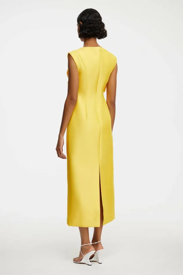 Women GLYNDE MIDI DRESS Honey Gold Acler Midi Dresses