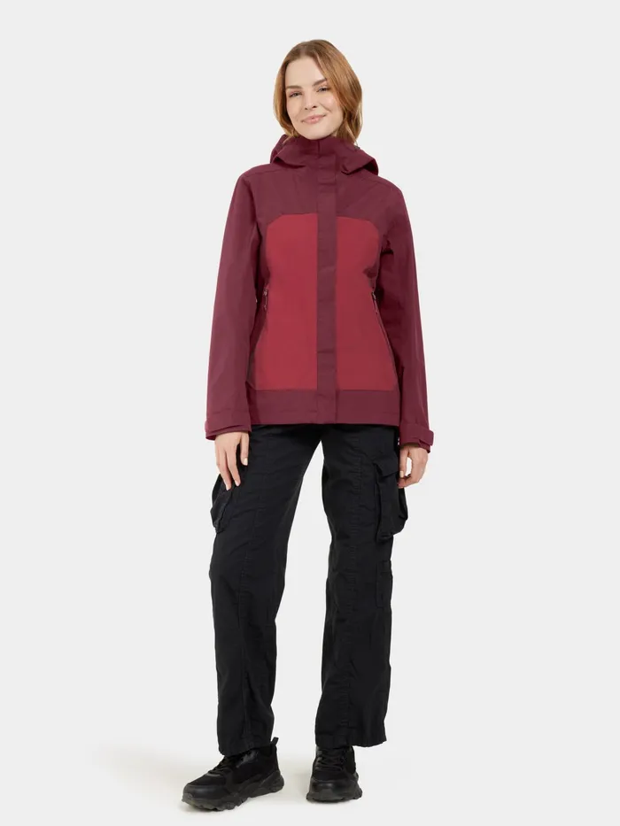 Women Grit Jacket Anemon Red Didriksons Shell Jackets