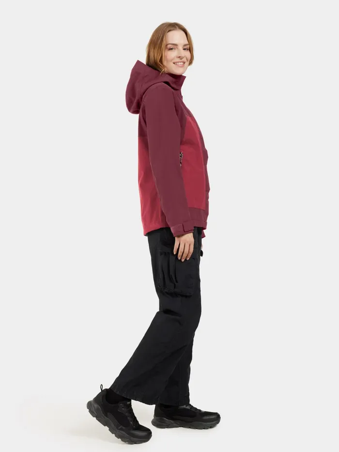 Women Grit Jacket Anemon Red Didriksons Shell Jackets