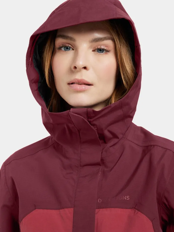 Women Grit Jacket Anemon Red Didriksons Shell Jackets