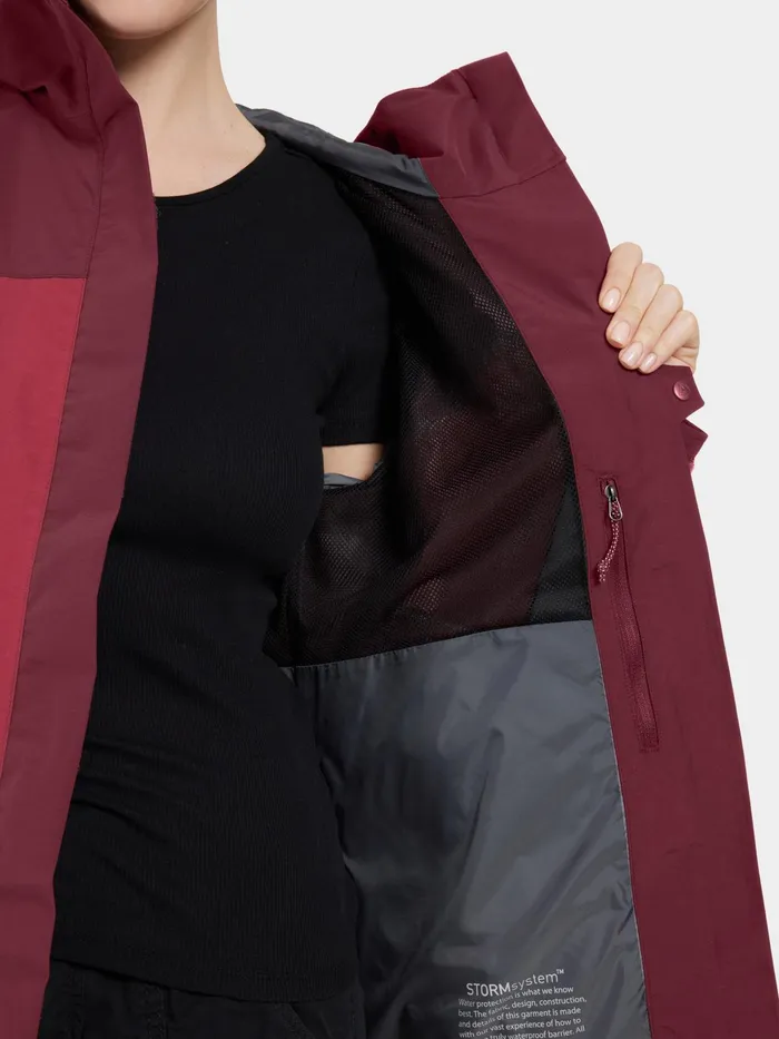 Women Grit Jacket Anemon Red Didriksons Shell Jackets