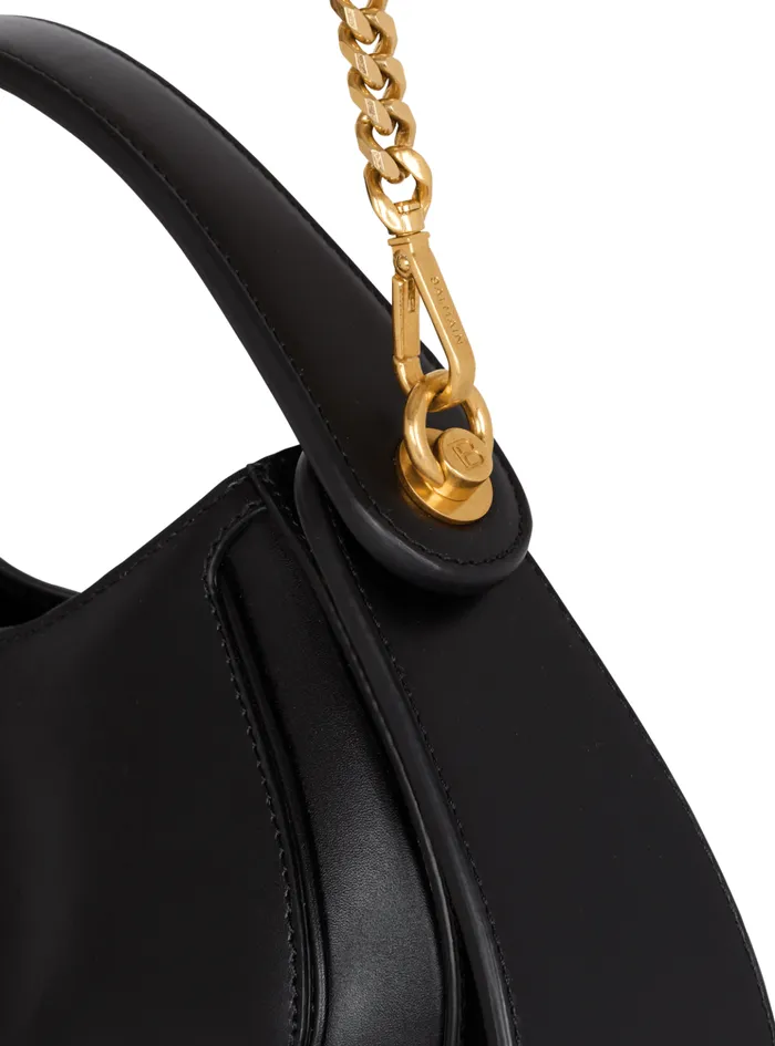 Women Handbags Balmain Medium Jolie Madame Bag In Box Leather Black