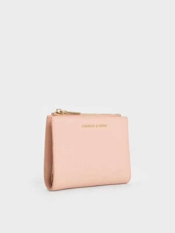 Women Harmonee Top Zip Small Wallet 8211 Light Pink CHARLES and KEITH Small Wallets