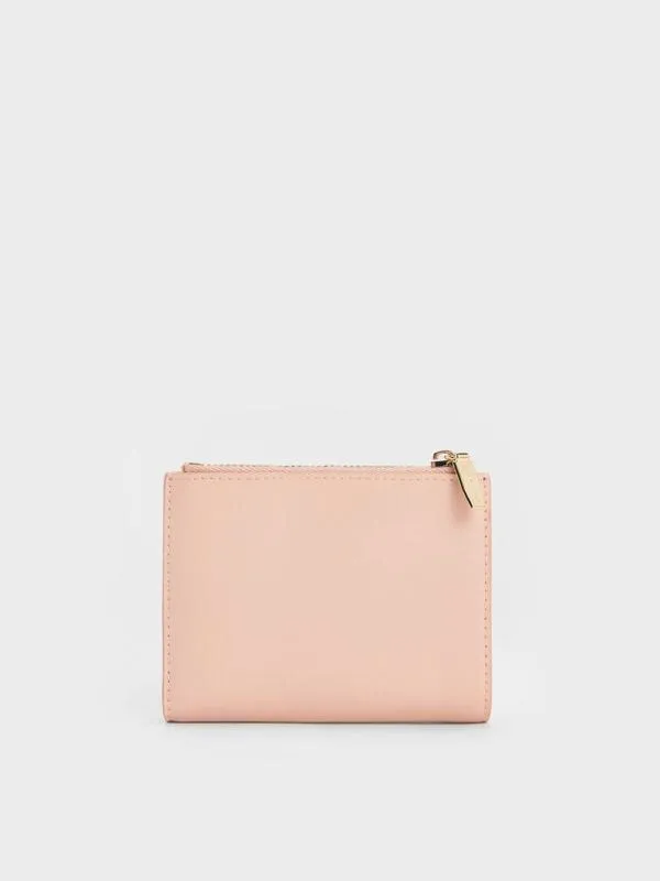 Women Harmonee Top Zip Small Wallet 8211 Light Pink CHARLES and KEITH Small Wallets