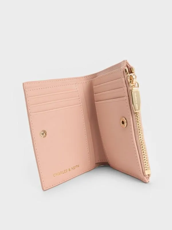 Women Harmonee Top Zip Small Wallet 8211 Light Pink CHARLES and KEITH Small Wallets
