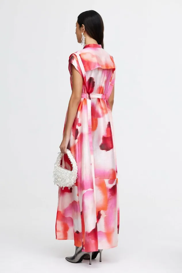 Women HIGHLOW MAXI DRESS Plum Watercolour Acler Maxi Dresses