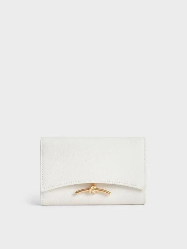 Women Huxley Metallic Accent Front Flap Wallet 8211 White CHARLES and KEITH Small Wallets Women Huxley Metallic Accent Front Flap Wallet 8211 White CHARLES and KEITH Small Wallets