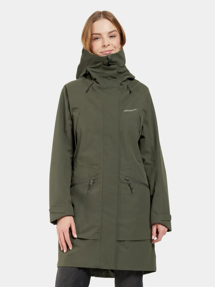 Women Ilma Parka Deep Green Didriksons Spring Jackets