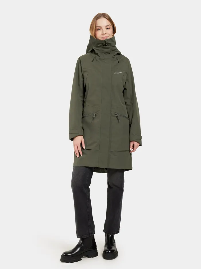 Women Ilma Parka Deep Green Didriksons Spring Jackets