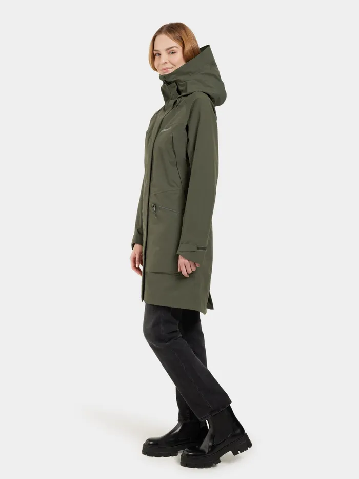Women Ilma Parka Deep Green Didriksons Spring Jackets