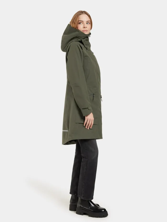 Women Ilma Parka Deep Green Didriksons Spring Jackets