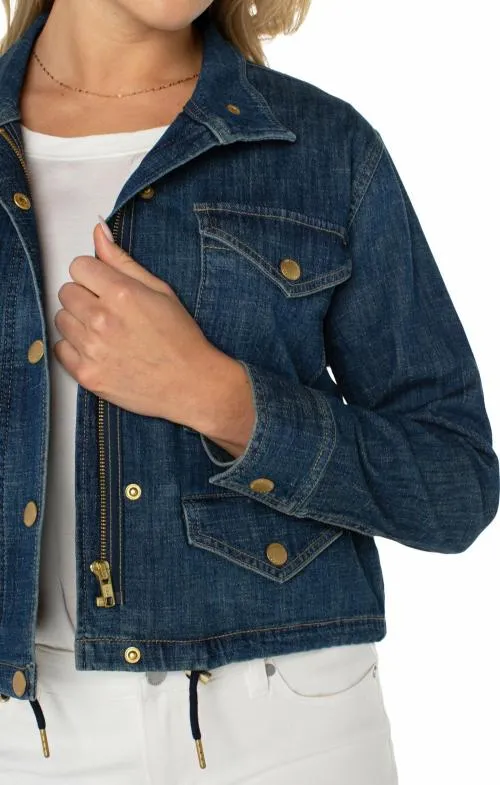 Women Jackets Liverpool Los Angeles Cropped Cargo Jacket Laguna Beach