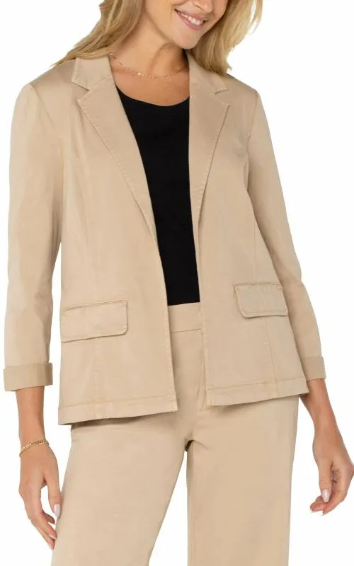 Women Jackets Liverpool Los Angeles Fitted Blazer Cappuccino