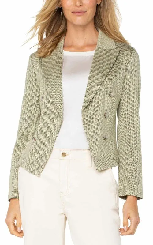 Women Jackets Liverpool Los Angeles Open Front Blazer Artichoke Cream