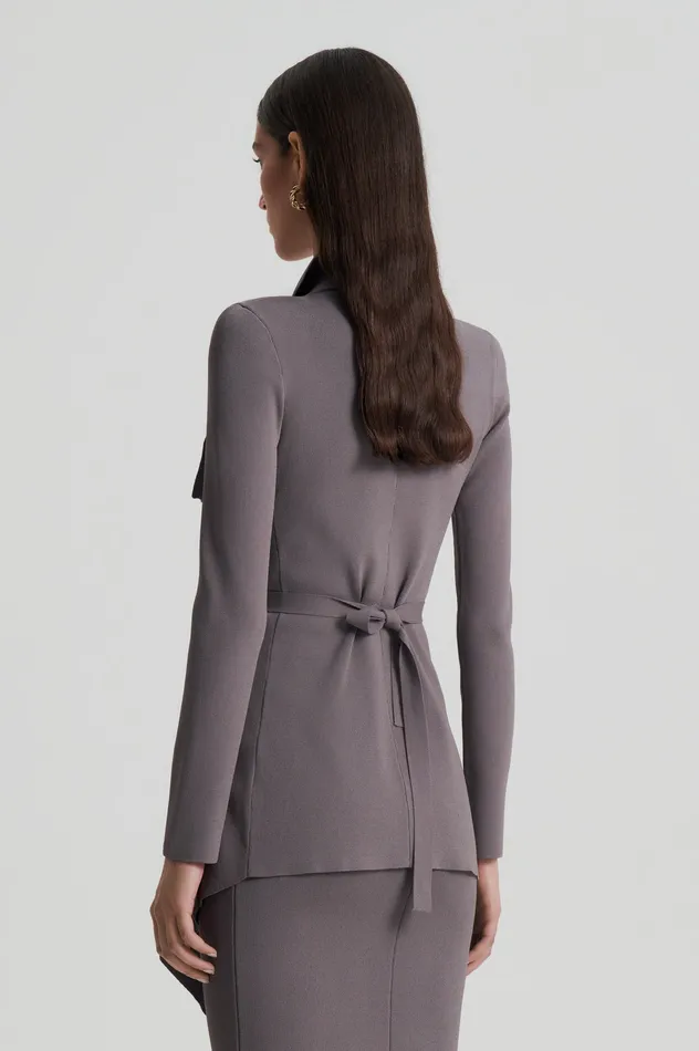 Women Jackets Scanlan Theodore CREPE KNIT DRAPE FRONT JACKET TORBA Women Jackets Scanlan Theodore CREPE KNIT DRAPE FRONT JACKET TORBA
