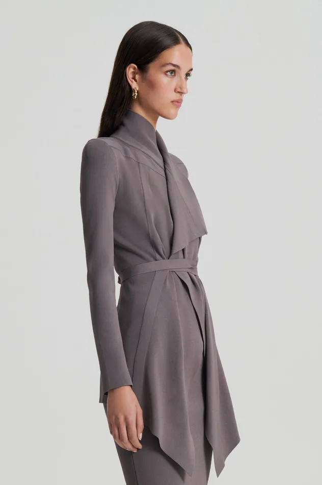 Women Jackets Scanlan Theodore CREPE KNIT DRAPE FRONT JACKET TORBA Women Jackets Scanlan Theodore CREPE KNIT DRAPE FRONT JACKET TORBA