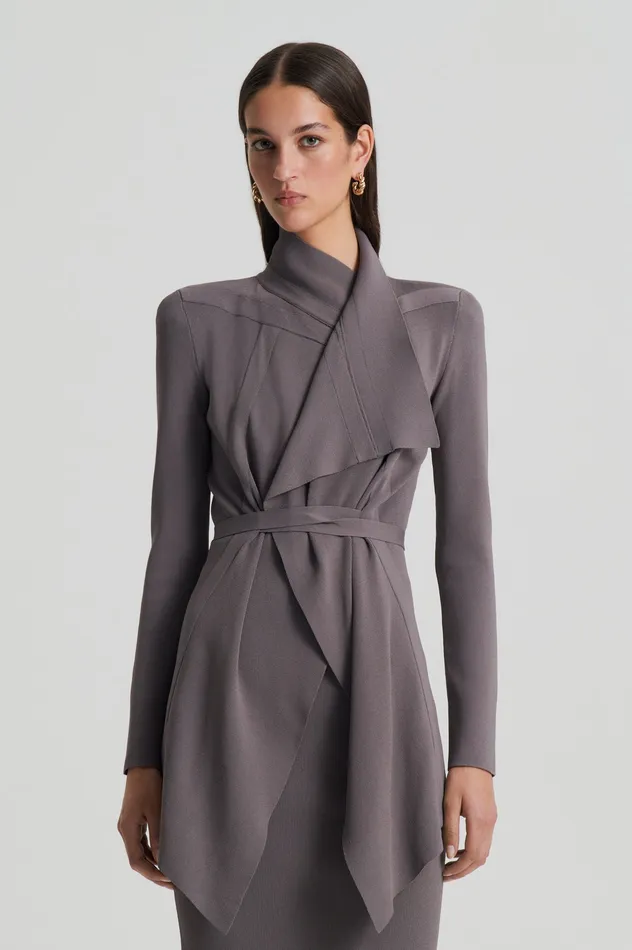 Women Jackets Scanlan Theodore CREPE KNIT DRAPE FRONT JACKET TORBA Women Jackets Scanlan Theodore CREPE KNIT DRAPE FRONT JACKET TORBA
