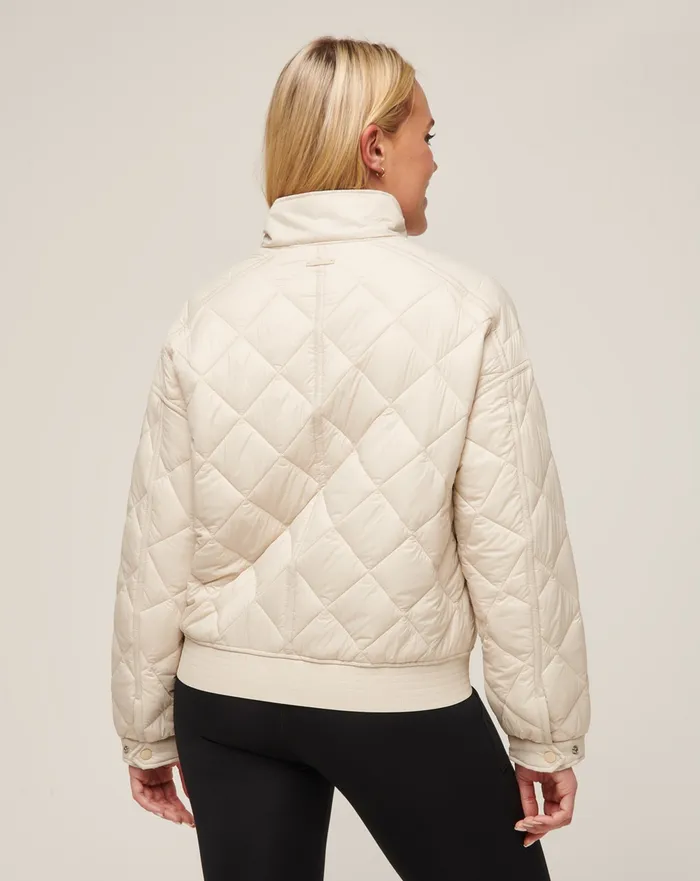 Women Jackets TravisMathew LIGHTS AT NIGHT QUILTED JACKET Pumice Stone