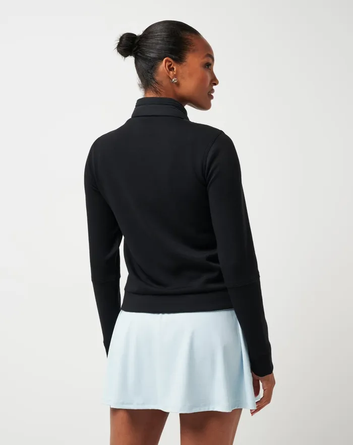 Women Jackets TravisMathew SKYLOFT SOFT ESPRESSO MARTINI FULL ZIP Black