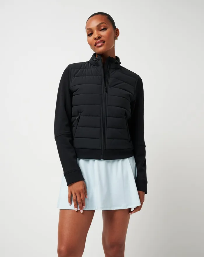 Women Jackets TravisMathew SKYLOFT SOFT ESPRESSO MARTINI FULL ZIP Black
