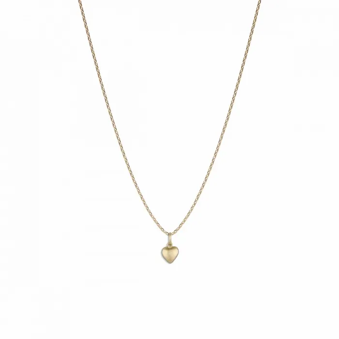Women Jane Knig Gold Pendants Guldhjerte Lille I 14 Karat Guld Uden Sten