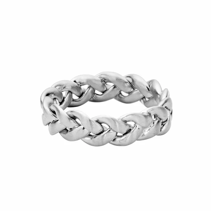 Women Jane Knig Silver Rings Big Braided Ring