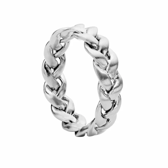 Women Jane Knig Silver Rings Big Braided Ring