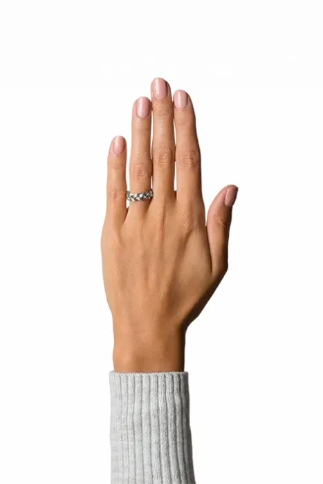 Women Jane Knig Silver Rings Big Braided Ring
