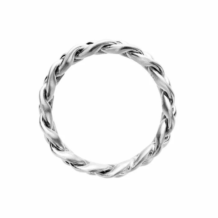 Women Jane Knig Silver Rings Big Braided Ring