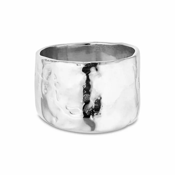 Women Jane Knig Silver Rings Big Bruised Heart Ring