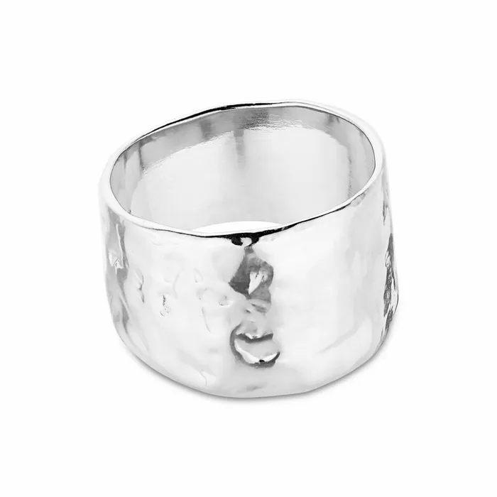Women Jane Knig Silver Rings Big Bruised Heart Ring