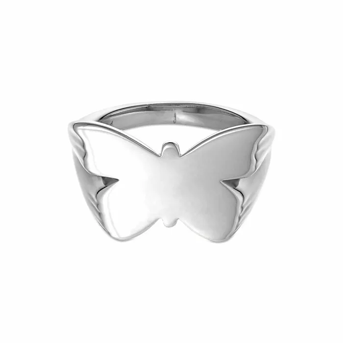 Women Jane Knig Silver Rings Butterfly Signet Ring