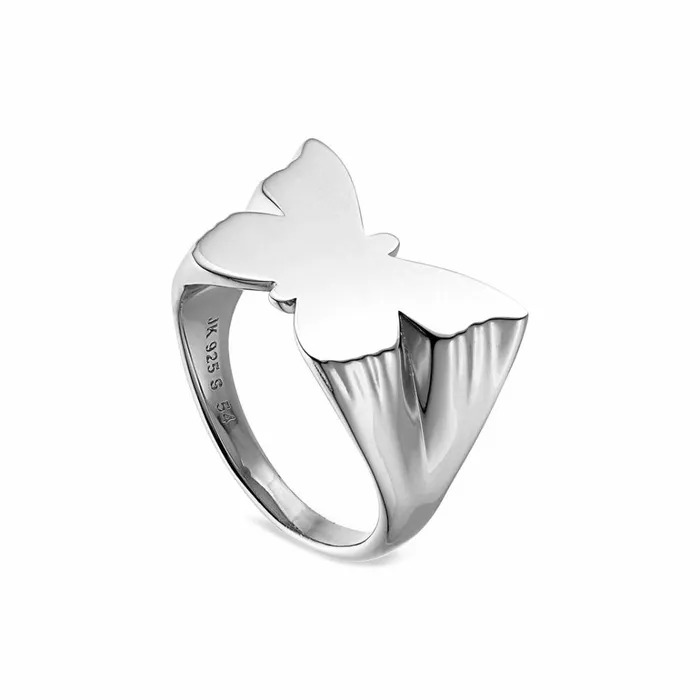 Women Jane Knig Silver Rings Butterfly Signet Ring